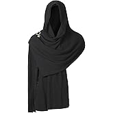 Berenlu Post Apocalyptic Shawl Fabric Piece, Medieval Hooded Cowl for Renaissance Men, DIY Cosplay Costume Accessory
