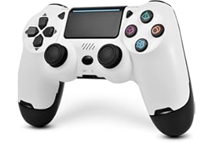 BUERTT Wireless Controller for PS4,Remote Controller Compatible with Playstation 4/Slim/Pro/PC,PS4 Controller with Dual Vibration,6-Axis Motion,3.5mm Audio Jack,Multi Touch Pad,Share Button,White