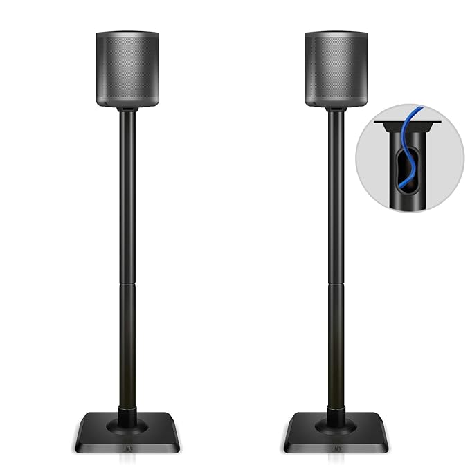 Mounting Dream Speaker Stand Pair for Home Theater Surround Sound Satellite Speakers, Set of 2