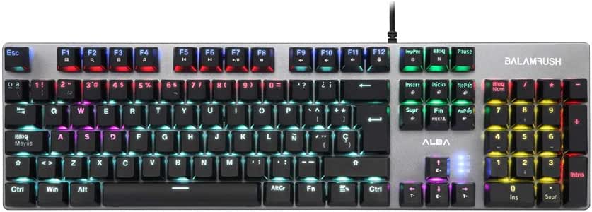 BALAM RUSH TECLADO GAMING/USB/LED 6 COLORES/NEGRO/ ALBA