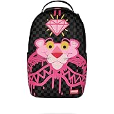 Sprayground Pink Panther Diamond Shark Backpack, 18x6x11.5 Inch, Pink, 100% PVC, Adjustable Straps, Laptop Compartment