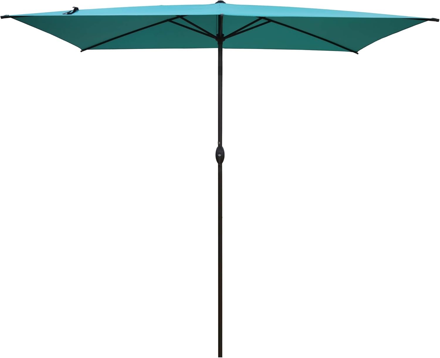 Amazon Com Abba Patio 6 5 X 10ft Rectangular Patio Umbrella Outdoor Market Table Umbrella With Push Button Tilt And Crank For Garden Lawn Deck Backyard Pool Turquoise Garden Outdoor
