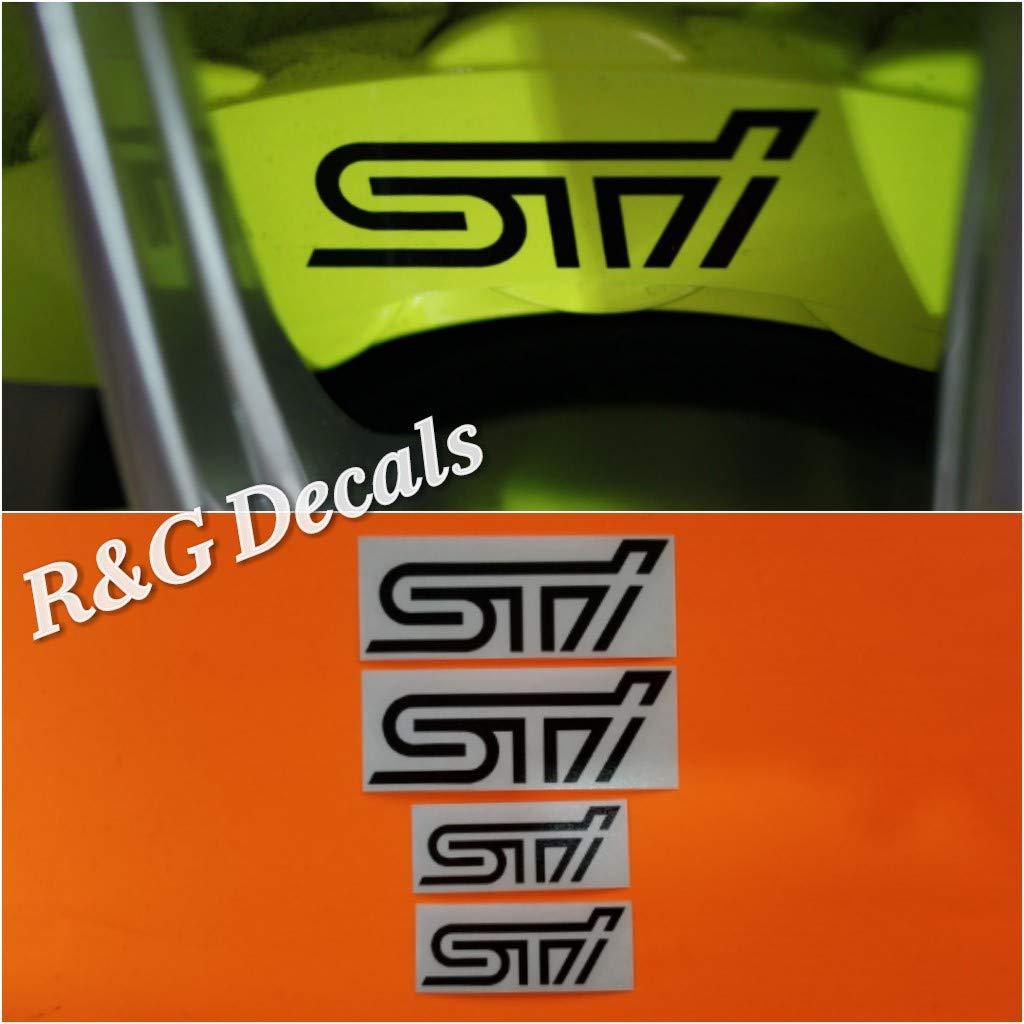 Buy R&G HIGH TEMP STI Brake Caliper Decal Sticker Set of 4 Decal