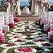 Nine to Nine Pack of 1000 Rose Petals, Artificial Flowers for Decoration Wedding Party(White)
