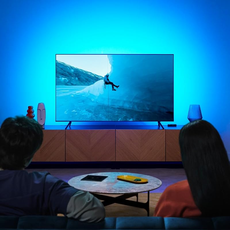 HDMI Sync Box avec rétroéclairage TV – Synchronise les lumières avec vos films, jeux et musiques – Ruban LED RGBIC pour TV de 75 à 85 pouces – Contrôle via application – Compatible Google et Alexa