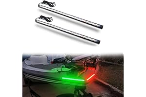 Boaton Marine Navigation Lights for Night Fishing - No Drilling Install Bow and Running Lights for Pontoon, Bass, Jon Boat, J