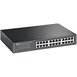 TP-Link TL-SG1024D 24-Port Gigabit Ethernet Switch, Rack-Mount/Desktop, Steel Case, Lifetime Warranty