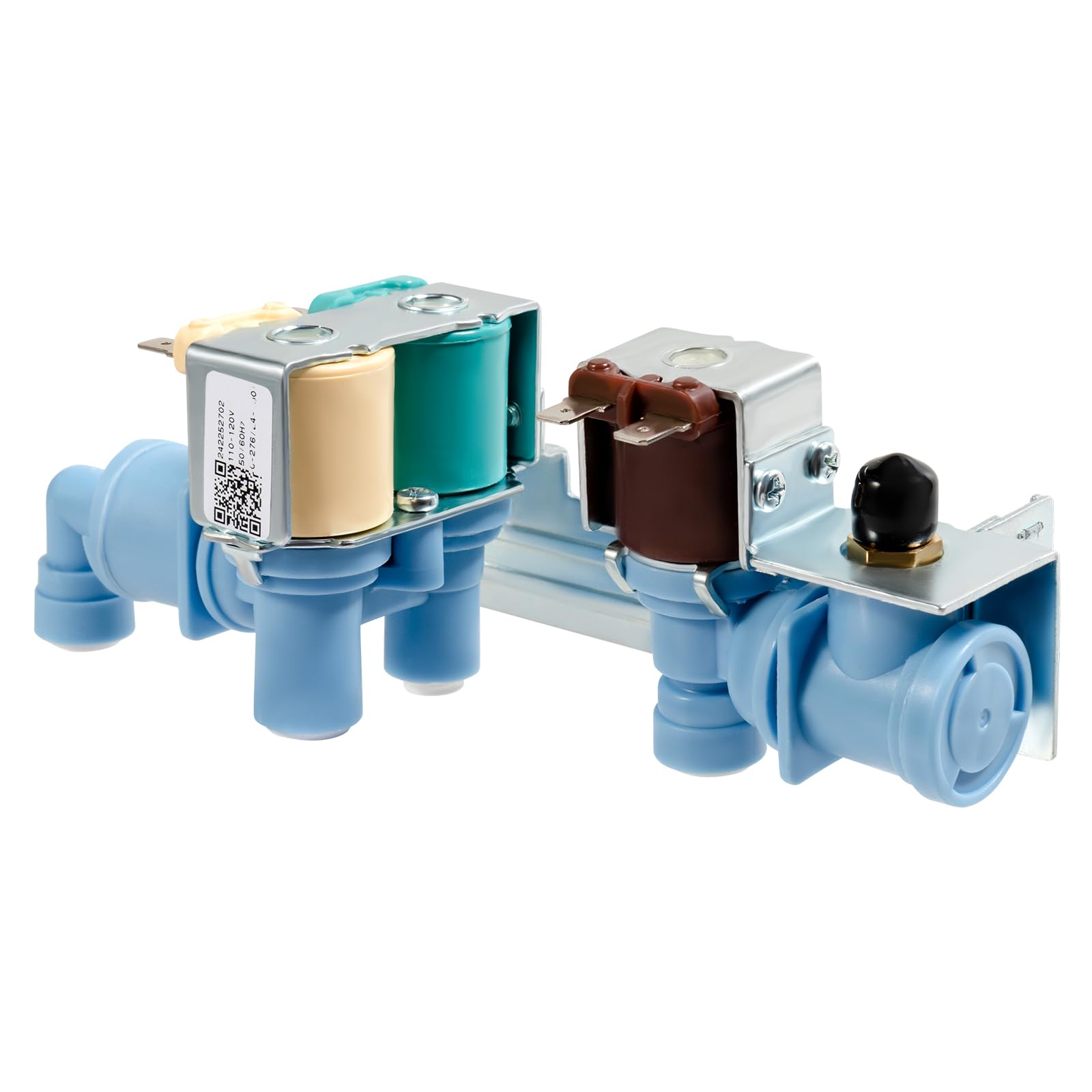 Photo 1 of 242252702 Water Inlet Valve Compatible with Frigidaire, Kenmore, Electrolux, Crosley Refrigerators - Replaces Part Numbers 240531101, 2692163, AP5671757, PS7784018, 241734301