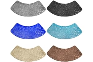 Curved Shower Mat For Bathroom, Non Slip Washable Polyester Bath Mat With Anti-Slip Bottom, For Shower, Tub, Laundry Room, 11