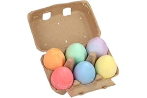 Oshhni Coloured Playground Chalk Egg Shaped Chalks Washable Easter Sidewalk Chalk for Children Basket Stuffers Fillers Kids, 