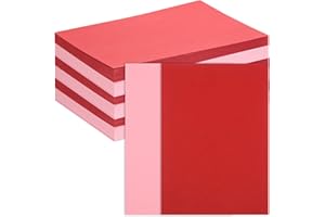 FOBSME 200 Sheets 5x7" Valentine's Day Cardstock Paper Blank 250gsm/92 lb Thick Paper Printable Heavyweight Card Stock Paper for Wedding Invitations, Valentine's Greeting Cards, Postcards(Red, Pink)