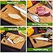 MASTERTOP Bamboo Cutting Board Sets for Kitchen, 4pcs Wood Chopping Boards for Meat/Cheese/Vegetables, Juice Groove, Large Butcher Block, Grip Handles, Serving Tray, Knife, Cut Resistant Gloves