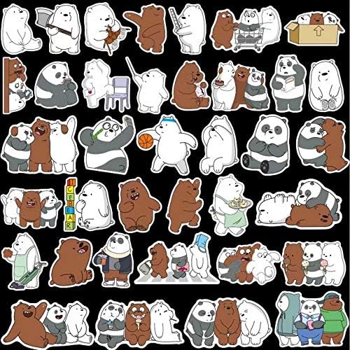 36pcs Cute Panda Bear Waterproof Vinyl Skateboard Graffiti Laptop Luggage Guitar Car Decals Sticker (E33GH1C3P)