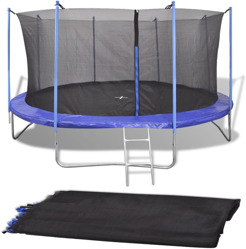 SENLUOWX Safety Net for Round Trampoline with 3.05 cm Diameter, PE Black, Net Size: 2.61 cm x 1.8 cm (Diameter x Height)