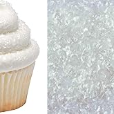 Edible Sprinkle Glitter Shimmer Sparkle Flakes for Cakes and Cupcakes 1/4 oz (Clear)