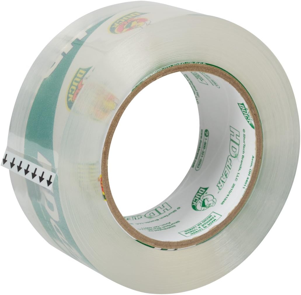 Duck HD Clear Heavy Duty Packing Tape, 1.88 Inch x 109 Yards, 6 Rolls (299016) : Office Products