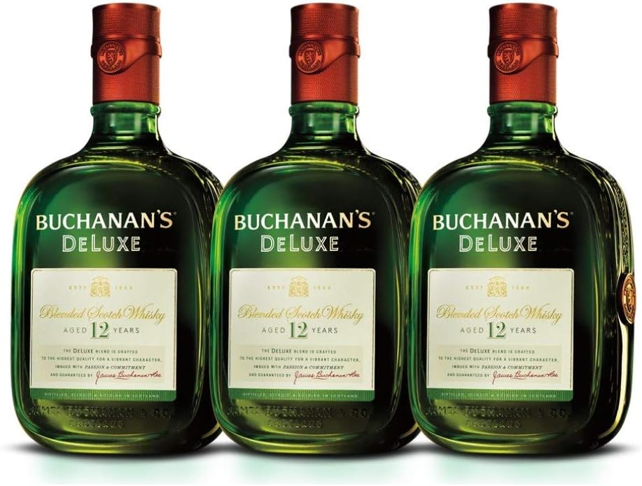 Whisky Buchanan's 12 Años 1 Litro (paquete de 3 botellas) Alimentos y Bebidas