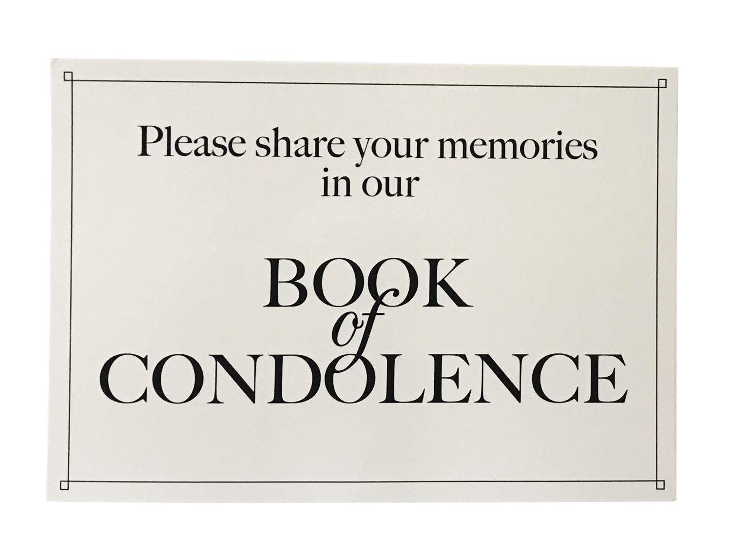 Esposti Funeral Memory Table Sign | Book of Condolence | For Celebration of Life Memorial Book | Size 20.7cm x 14.5cm
