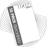 Mat Board Center, 10 Pack 11x17 White Backing Boards, Cardboard for Arts, Prints, Frames, Photos and More