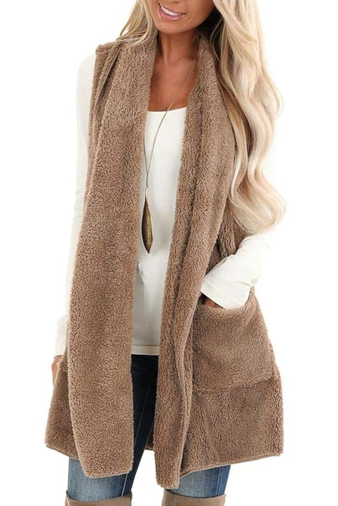 open fleece cardigan