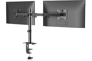 Suptek Dual Monitor Desk Mount, Adjustable Dual Monitor Arm for 2 Monitor Screens up to 38 inch, Extra Tall 15.83" Pole Dual 