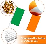 AhfuLife Irish Flags on Sticks 15 Pcs Hand Held Flags Ireland Party Decor view 3