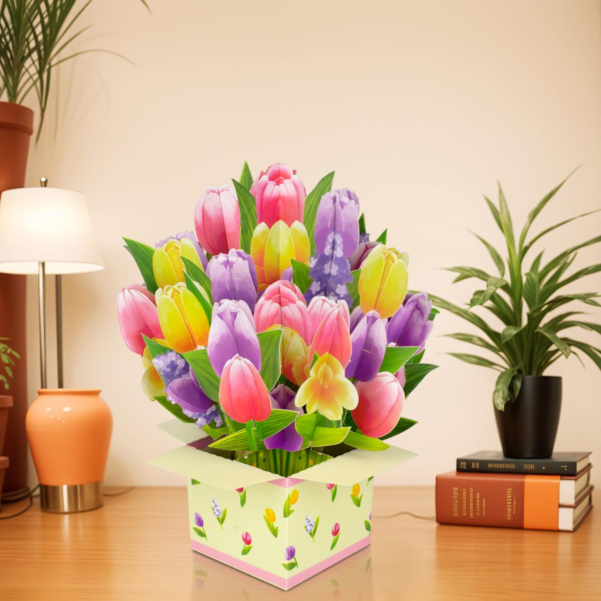 Mua Pop Up Tulip Flower Bouquet Card Get Well Soon Cards 3D Pop Up ...