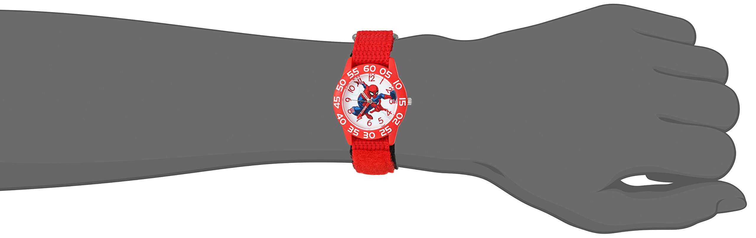 Marvel Spiderman Watch for Boys - Spider-Man Watch for Boys 4-6 - Kids Watches - Toys Kids - Toddler - Red Bezel - Red Nylon Strap
