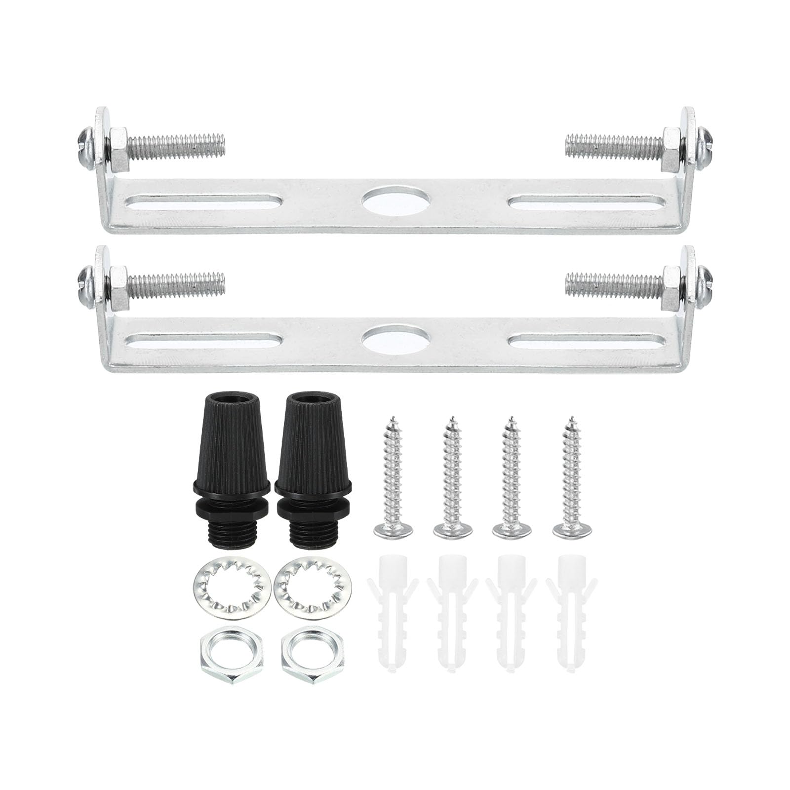PATIKIL 95mm Ceiling Light Plate Kit, 2 Set Light Fixture Mounting Bracket Plate Steel Crossbar for Home Office Pendant Wall Light, with Screw Washer Nut