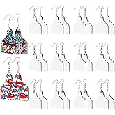 24 Pieces Sublimation Blank Earrings, EFFIET Cow Tags Shape Sublimation Printing Earrings Unfinished Heat Transfer Earring Pendant with Earring Hooks and Jump Rings for Jewelry DIY Making