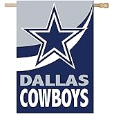 Team Sports America NFL Dallas Cowboys House Flag, 28 x 44, Double Sided Garden Flags for Outside, Outdoor Flags & Banners for Gardens Patio, Indoor Wall Decor Flag for Room