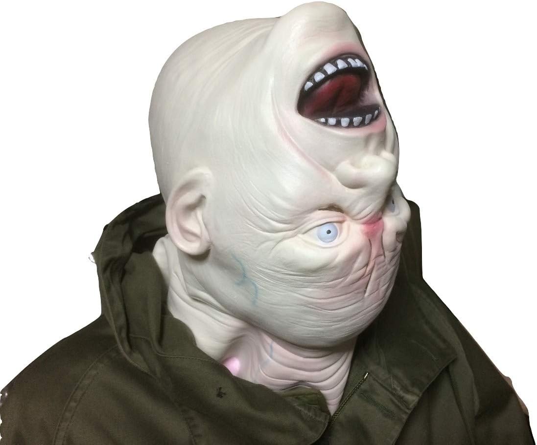 Amazon 恐怖 逆さ男 マスク 仮装 ホラー 仮面 怪物 ラバーマスク ハロウィン コスプレ パーティ ゾンビ リアル コスプレ 仮装 通販
