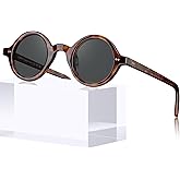 CARFIA Retro Acetate Small Face Polarized Sunglasses for Men Cool Classic Round Sun Glasses CA2501