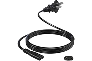 AC Power Cord Cable Compatible with Sony PS5 PS4 PS3 Slim PlayStation 5 4 3, Xbox Series X/S, Xbox One X/S, TV, Printer Unive