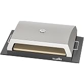Stanbroil Pizza Oven Attachment for Blackstone 22, 28 &amp; 36 Inch Griddles | 19" x 15" Pizza Stone, Built-In Temperature Gauge, Large Cooking Surface for Outdoor Pizza
