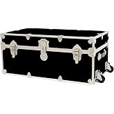 Rhino Trunk &amp; Case Classic Large Trunk With Wheels 32"x18"x14", 1500+ lbs Capacity - Many Colors, Soft-Close Lid. Strong, USA Made Summer Camp Footlocker and Secure College Dorm Storage Chest