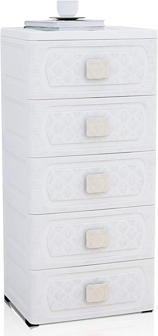 Amazon Com Nafenai 5 Plastic Storage Drawers Cart Organizer Unit
