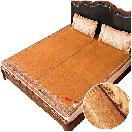 Amazon 夏 マットレス 夏のマットレス草敷きマットクール 折りやすい 両面 寮の部屋 シングル ダブル ベッドライニング 枕カバー2つ Size 180x0cm 折りたたみマットレス オンライン通販