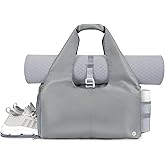 sportsnew Yoga Gym Bags for Women with Shoes Compartment & Wet Dry Storage Pockets & Adjustable Yoga Mat Holder, Patent Pending