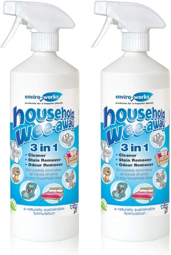 Enviro Works 2 x 1L WeeAway 3in1 Probiotic Household Stain and Odour