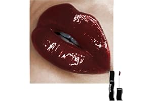 Burgundy Gothic Lip Gloss - Dark Red, Long-Lasting, Waterproof & Non-Sticky | Moisturizing, High Pigmented Vegan Lip Gloss fo
