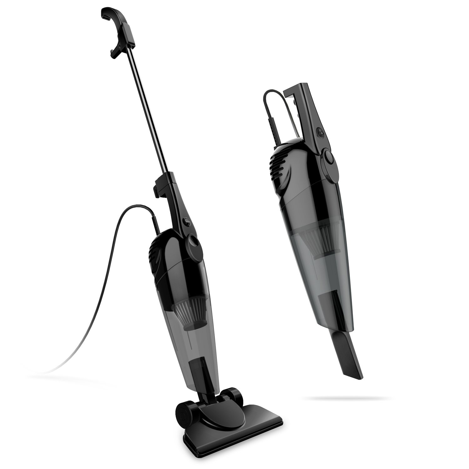 2 in 1 Stick and Handheld Vacuum 600W Corded Upright Lightweight Stick Vacuum and Handheld Vacuum Cleaner with HEPA Filtration Crevice Tool and Brush Accessories