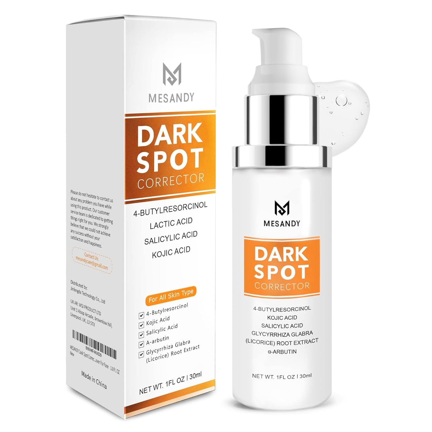 Dark Spot Remover for Face: Dark Spot Correcting Glow Serum with Acid and Niacinamide for Age Acne Melasma Freckle Brown Spots Removal Diminisher- Korean Skin Care Treatment 30ml