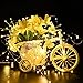Fairy Lights Fairy String Lights Battery Operated Waterproof 8 Modes 66 LED 16.4ft String Lights Copper Wire Firefly Lights Remote Control for DIY Wedding Party Dinner (Warm White)