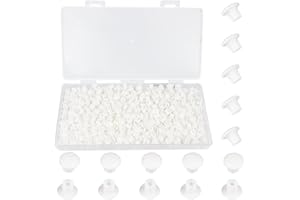BOPOREAE 500Pcs 3/16 Inch Plastic White Hole Plugs, 5 mm Round Button Shelf Hole Plugs, Cabinet Closet Cupboard Shelves Furniture Peg Pin Nail Screw Drilling Hole Covers Caps