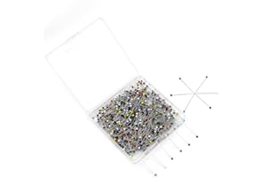 OUKITOYMER 600PCS Sewing Pins,1.5inch Glass Head Straight Pins for Fabric, Stainless Steel Quilting Pin, Dressmaker Pin, for DIY Decoration, Crafting & Sewing Projects