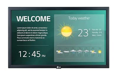LG 22” 22SM3G-B Series IPS FHD LED Back-lit Digital Display with Embedded CMS, Quad Core SoC with webOS™ 4.0, Smart Signage Platform, & Built-in WiFi