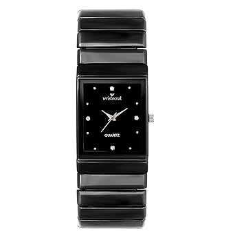 WCM62 Black Rectangle Wrist Watch for Boys & Men