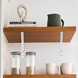 HAOCHEN 8 Heavy Duty Shelf Brackets 300x190mm White Triangle 90 Degree view 6