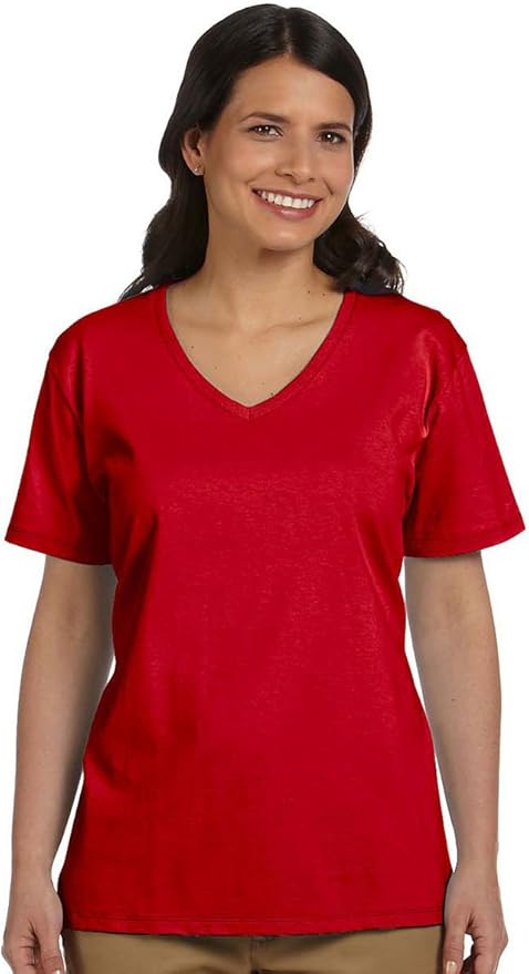 Hanes Women's Relax Fit Jersey V-Neck 